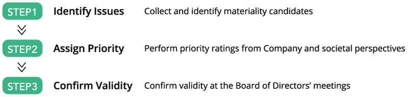 Materiality specific process